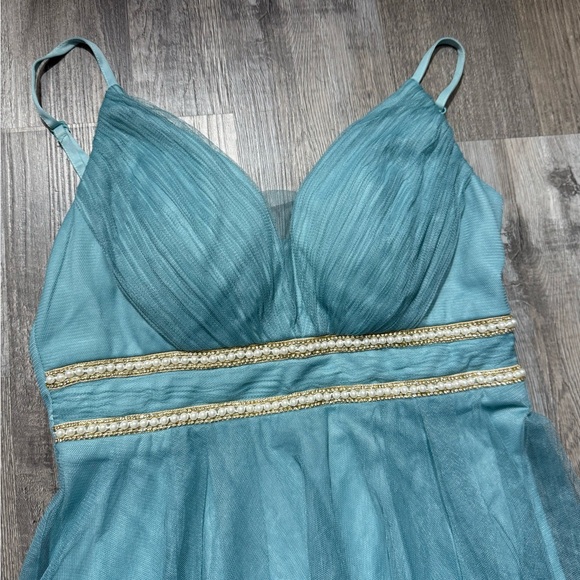 Ever Pretty Green Ruched Sundress Spaghetti Strap Prom wedding party